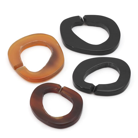 水牛ホーンパーツ リング 変形 ブラウン【アウトレット】