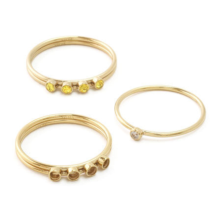 Ring stand stacking ring 4 stone seat K14GF