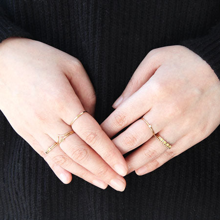 Ring stand stacking ring 4 stone seat K14GF