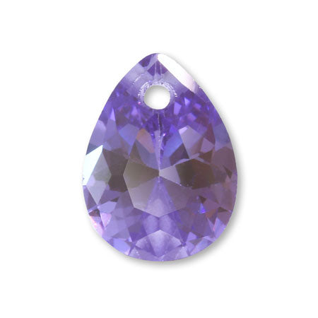 キュービックジルコニア シズク 1穴 アメジスト