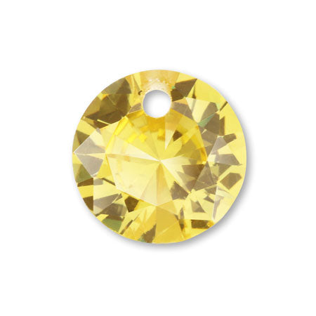 Cubic zirconia round 1 hole topaz