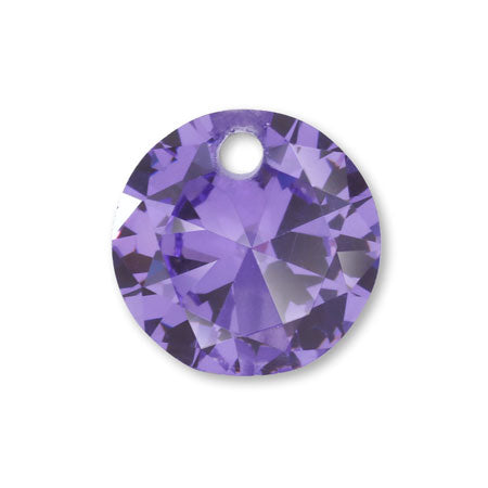 キュービックジルコニア ラウンド 1穴 アメジスト