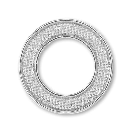 Clay base ring parts round rhodium color