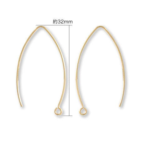 V型ワイヤーピアス No.1 K14GF