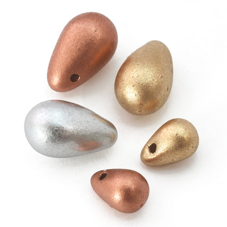 Czech Shizuku side hole antique gold