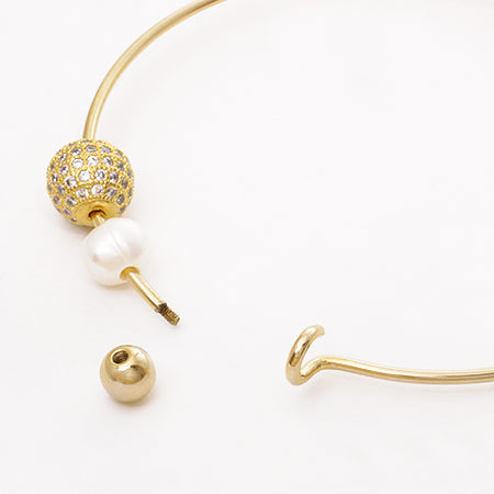 Wire bracelet screw type gold