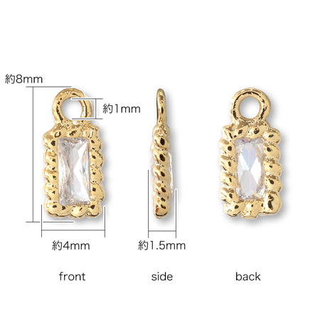 Cham Kubic Zilconia Twiest Frame: Lectaungle Gold
