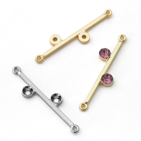 メタルスティック 角線台座2ヶ付 2カン ロジウムカラー