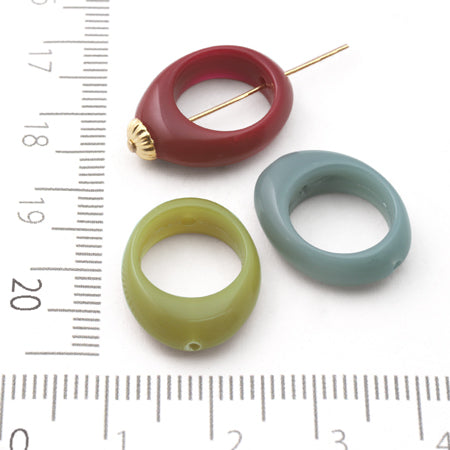 アクリル ドイツ製 リング オーバル8 クリスタル【アウトレット】