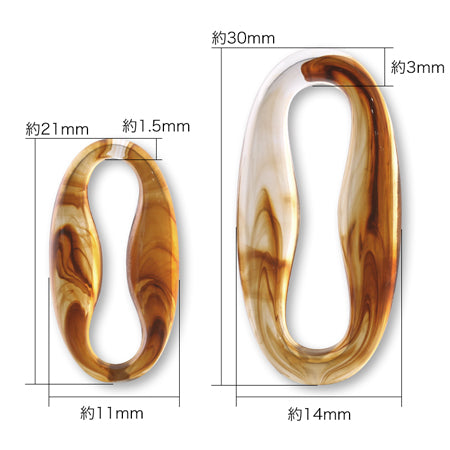 アクリル ドイツ製 リング オーバル6 クリスタル【アウトレット】