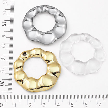Acrylic German Ring Round 11 Silver