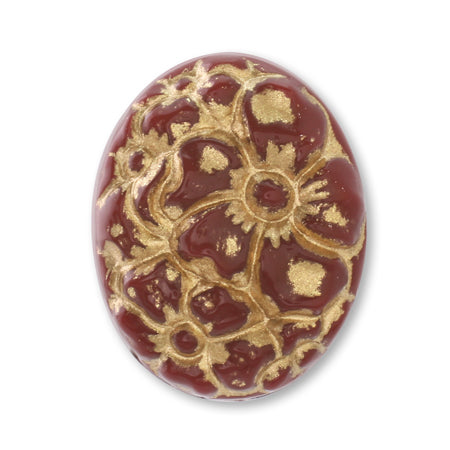 アクリル ドイツ製 カボション フラワー3 レッドベルベット/G【アウトレット】