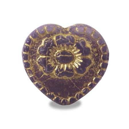 Czech Heart Flower Lila Opal/G