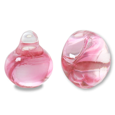 ティアドロップビーズ チェリーピンク