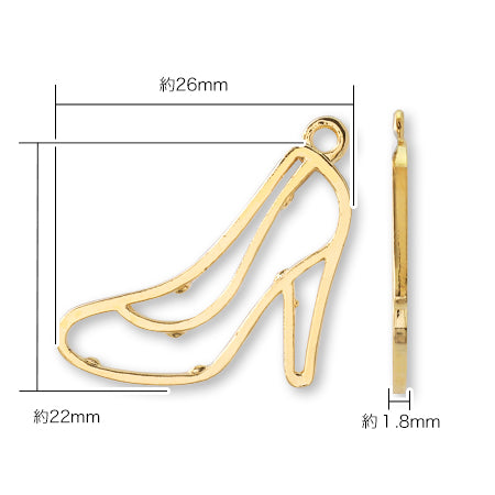 レジンフレーム カン付 ハイヒール ゴールド