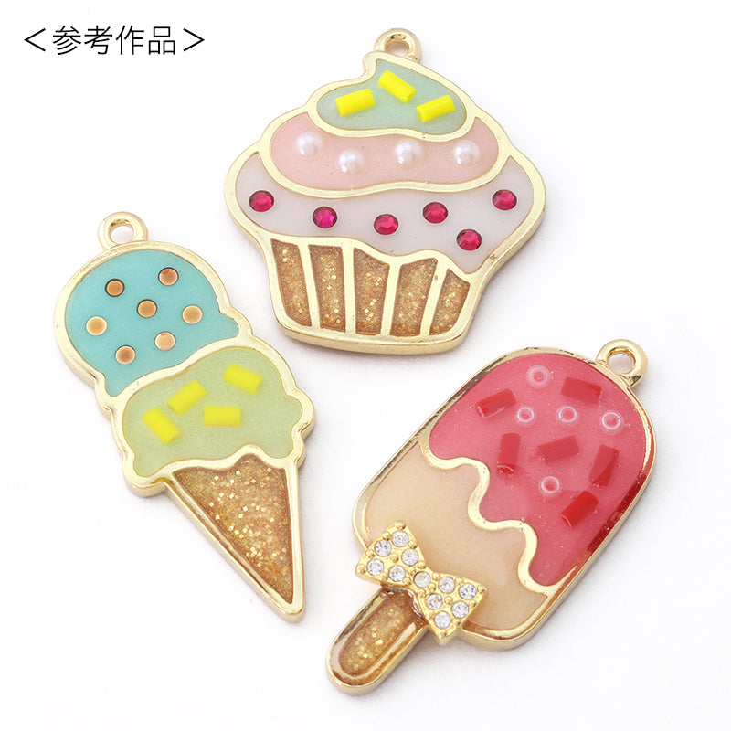 レジンフレーム カン付 カップケーキ ゴールド