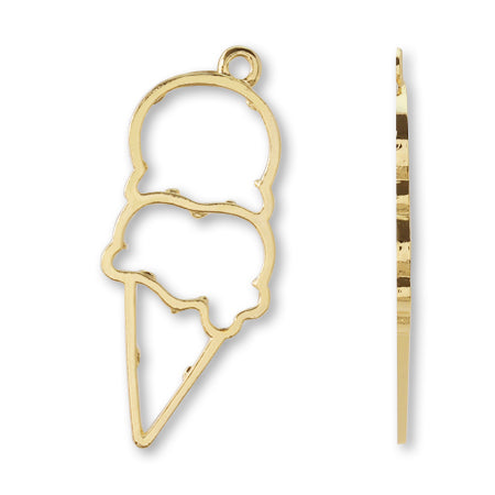 レジンフレーム カン付 コーンアイス ゴールド