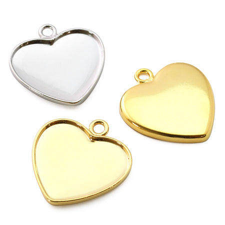 Meal plate with plain heart ring gold