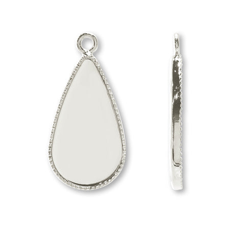 ミール皿 ドロップカン付 ロジウムカラー