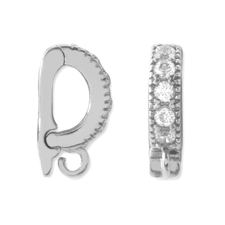 Clicker stone No.2 rhodium color