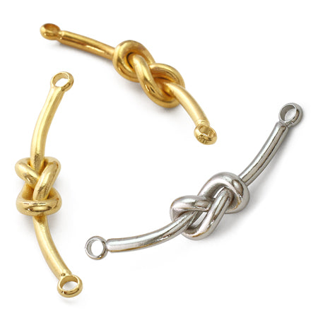 Metal joint knot bar No.2 gold