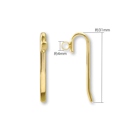 Pony hook small with ring gold