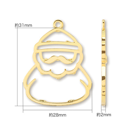レジンフレーム クリスマス サンタクロース1 ゴールド