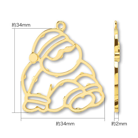 レジンフレーム クリスマス サンタクロース2 ゴールド