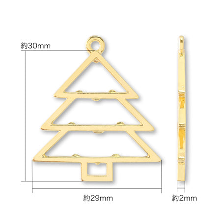 レジンフレーム クリスマス ツリー ゴールド