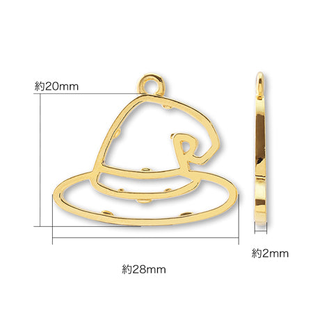 レジンフレーム ハロウィン ハット ゴールド