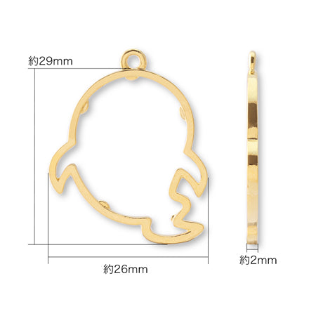 レジンフレーム ハロウィン ゴースト ゴールド