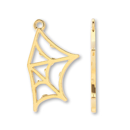 レジンフレーム ハロウィン クモの巣 ゴールド