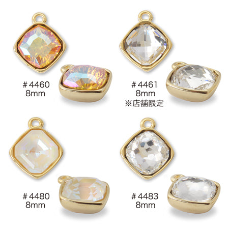 キャスト石座 #4460/#4461/#4480/#4483 8mm用 1カン ロジウムカラー