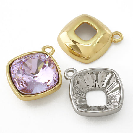 キャスト石座#4460/#4470/#4483 10mm用 1カン ロジウムカラー