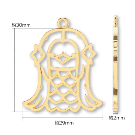 レジンフレーム アマビエ様 No.2 ゴールド