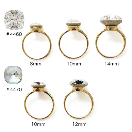 リング台 併用石座付 ラウンド ゴールド