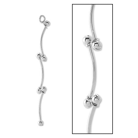 Swing parts metal curve 3 frames rhodium color