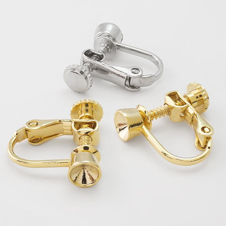 イヤリング ネジバネ 石座付