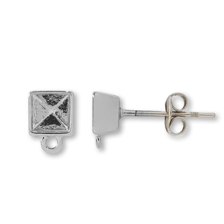 ピアス ステンレス 石座カン付