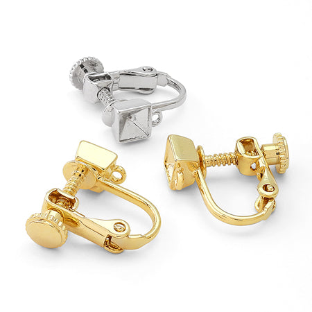 イヤリング ネジバネ 石座カン付