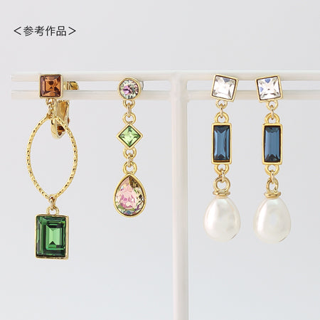 イヤリング ネジバネ 石座カン付