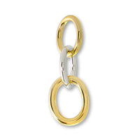 コンビネーションメタルパーツ オーバル3連 ゴールド/ロジウムカラー【アウトレット】