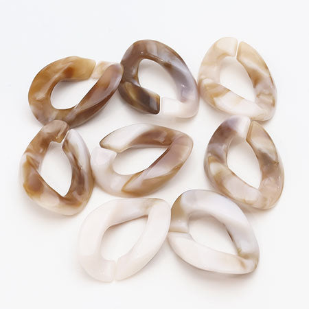Acrylic chain parts kihae 3 beige marble