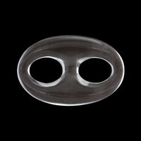 アクリル ドイツ製 オーバル2穴 クリスタル【アウトレット】