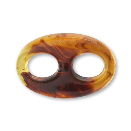 Acrylic made in Germany oval 2 holes tortoiseshell