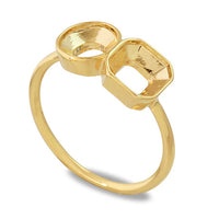 Ring stand with stone seat #1088 SS29 & #4480 6mm gold
