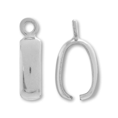 つなぎカン 甲丸 カン付 約3.6×6.4×10mm ロジウムカラー