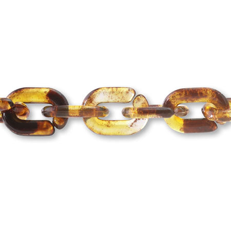 アクリルチェーン 小判 レオパード