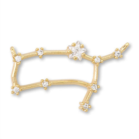Charm Constellation 2 Gemini 2 rings Cubic Zirconia/G