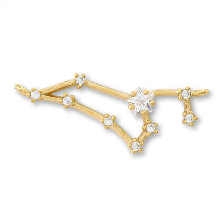 Charm Constellation 2 Leo 2 rings Cubic Zirconia/G
